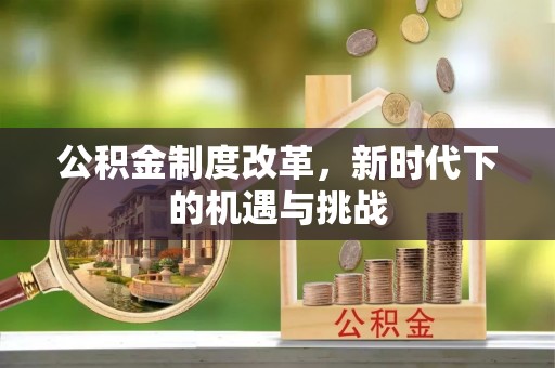 下城公积金制度改革，新时代下的机遇与挑战